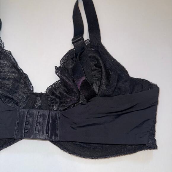 Calvin Klein Lace Underwire Bra (Black) Women’s Size 36DD Sheer Unlined - Picture 7 of 10